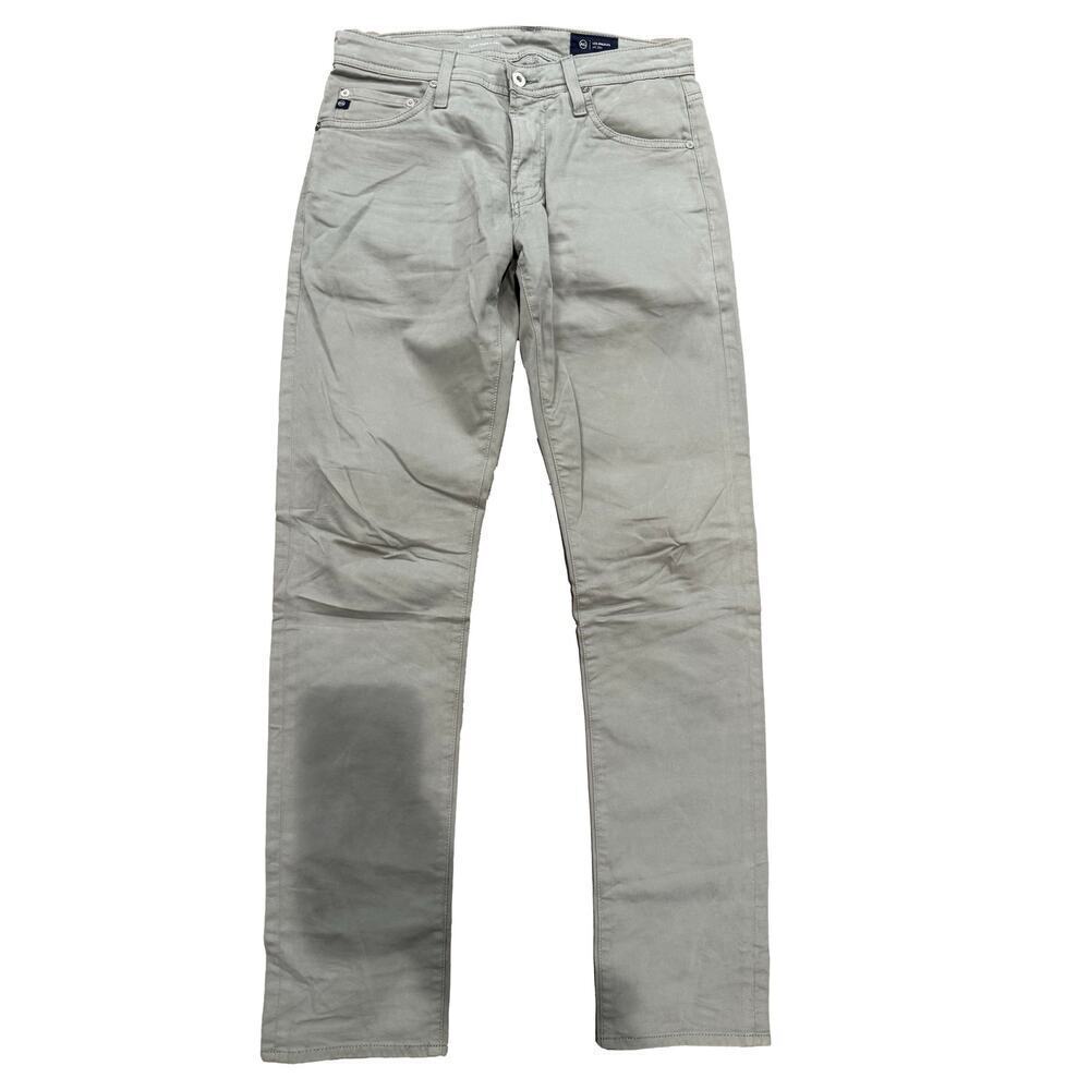 AG Adriano Goldschmied Tellis Khakis Pant Men's 29x32 Green Cotton Slim Stretch
